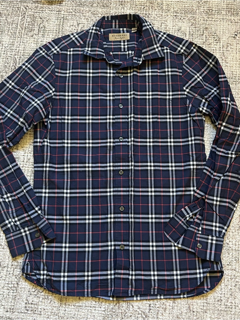 BURBERRY Men's Plaid Button-Front Shi